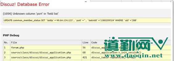 DISCUZ3.2ʱֵ(1054) UNKNOWN COLUMN PORT IN FIELD LIST ֮...