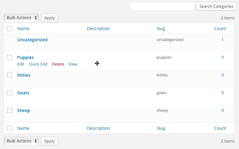 WordPressWP Term Order